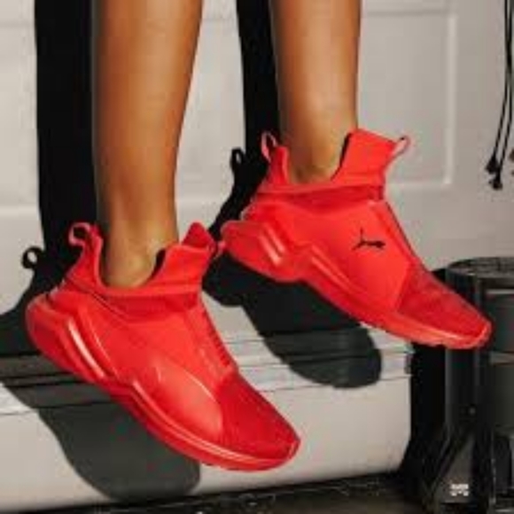 Puma Rubber Fierce Core Mono High Pull On Unisex Sneakers Red - Picture 14 of 14
